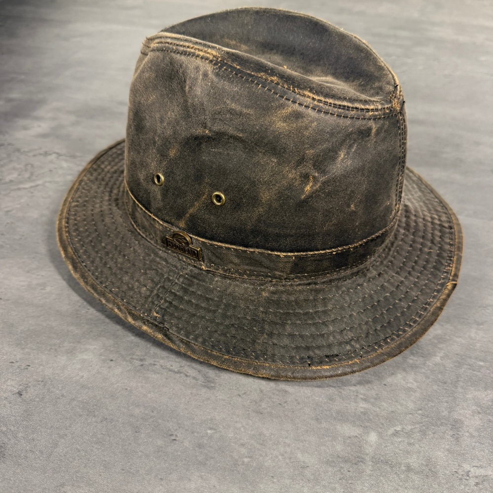 RedHead Cowboy Hat Mens XL Brown Waxed Cotton Distressed Safari Outdoor Outback